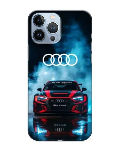 Чехол для iPhone 13 Pro Max с картинкой «Audi Sport — неон»