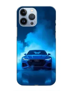 Чехол для iPhone 13 Pro Max с картинкой «Audi — голубая энергия»