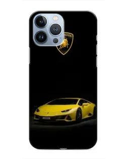 Чехол для iPhone 13 Pro Max с картинкой «Lamborghini желтый акцент»
