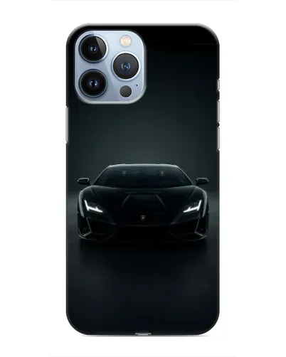 Чехол для iPhone 13 Pro Max с картинкой «Черный Lamborghini Aventador»