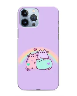 Чохол для iPhone 13 Pro Max з картинкою «Веселкові Пушини»