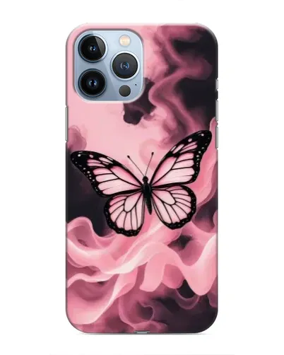 Чехол для iPhone 13 Pro Max с картинкой «Бабочка в дыму»