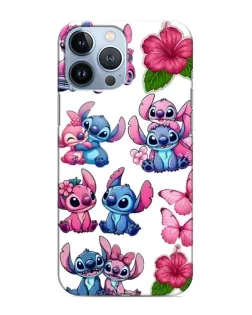 Чехол для iPhone 13 Pro Max с картинкой «Стикеры Stitch и Angel»