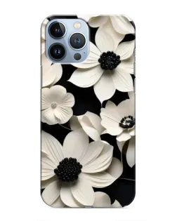 Чохол для iPhone 13 Pro Max з картинкою «Об'ємні білі квіти»