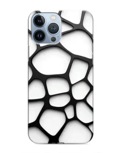 Чохол для iPhone 13 Pro Max з картинкою «Біла об'ємна сітка»