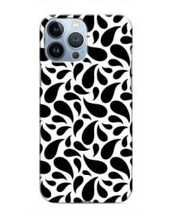 Чехол для iPhone 13 Pro Max с картинкой «Контрастные черные капли»