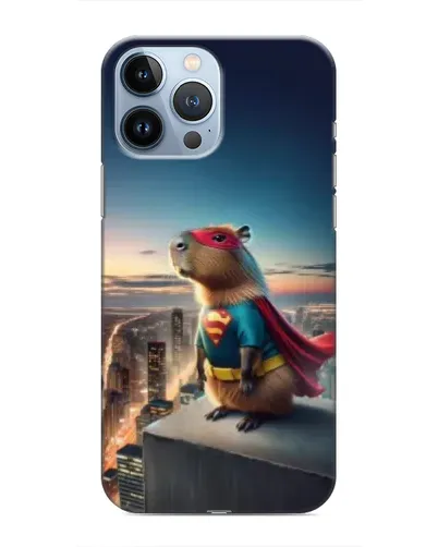 Чохол для iPhone 13 Pro Max з картинкою «Капі-мен супергерой» Чохол для iPhone 13 Pro Max з картинкою «Капі-мен супергерой»