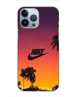 Чехол для iPhone 13 Pro с картинкой «Nike на закате солнца»
