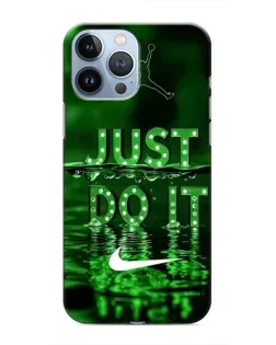 Чехол для iPhone 13 Pro с картинкой «Зеленый неоновый Nike»