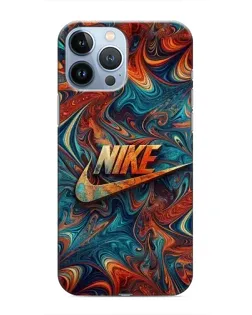 Чехол для iPhone 13 Pro с картинкой «Nike в абстракции»