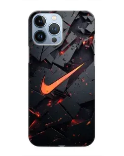 Чехол для iPhone 13 Pro с картинкой «Nike — эффект разломов»