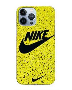 Чехол для iPhone 13 Pro с картинкой «Желтый текстурный Nike»