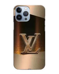 Чехол для iPhone 13 Pro с картинкой «LV — золотое сияние»