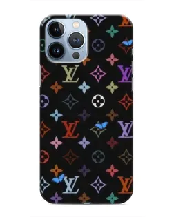 Чехол для iPhone 13 Pro с картинкой «Цветная монограмма LV»