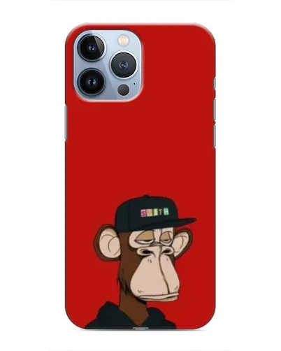 Чехол для iPhone 13 Pro с картинкой «Bored Ape — красный фон» Чехол для iPhone 13 Pro с картинкой «Bored Ape — красный фон»