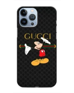 Чехол для iPhone 13 Pro с картинкой «Микки Маус Gucci»