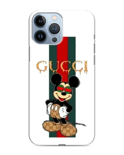 Чехол для iPhone 13 Pro с картинкой «Микки Маус Gucci — полосы» Чехол для iPhone 13 Pro с картинкой «Микки Маус Gucci — полосы»