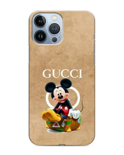 Чехол для iPhone 13 Pro с картинкой «Микки Маус Gucci — крафт» Чехол для iPhone 13 Pro с картинкой «Микки Маус Gucci — крафт»