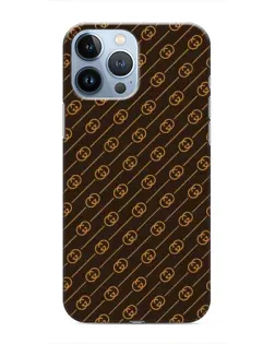Чехол для iPhone 13 Pro с картинкой «Gucci — золотые диагонали»