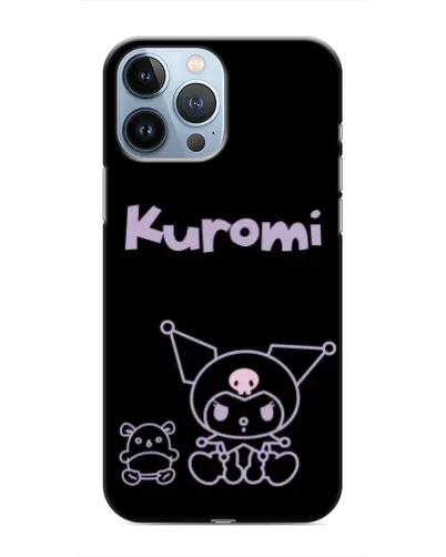 Чехол для iPhone 13 Pro с картинкой «Kuromi — черный минимализм» Чехол для iPhone 13 Pro с картинкой «Kuromi — черный минимализм»