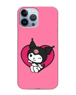 Чехол для iPhone 13 Pro с картинкой «Kuromi — любовь в сердце»