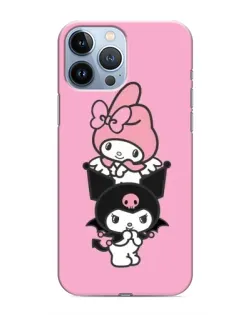 Чехол для iPhone 13 Pro с картинкой «Трио My Melody и Kuromi»