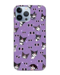Чехол для iPhone 13 Pro с картинкой «Kuromi — паттерн»