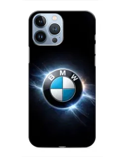 Чехол для iPhone 13 Pro с картинкой «BMW — неоновое сияние»