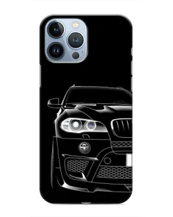 Чехол для iPhone 13 Pro с картинкой «Темный силуэт BMW»