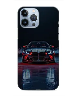Чехол для iPhone 13 Pro с картинкой «BMW на мокрой дороге»