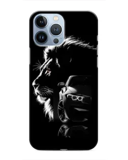 Чехол для iPhone 13 Pro с картинкой «BMW и лев»