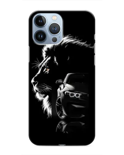 Чехол для iPhone 13 Pro с картинкой «BMW и лев» Чехол для iPhone 13 Pro с картинкой «BMW и лев»