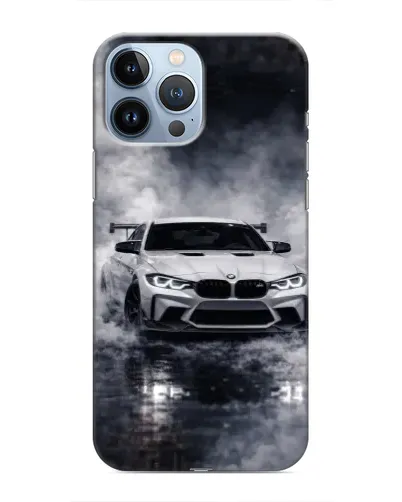 Чехол для iPhone 13 Pro с картинкой «BMW сквозь туман» Чехол для iPhone 13 Pro с картинкой «BMW сквозь туман»