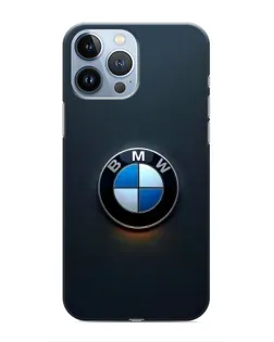 Чехол для iPhone 13 Pro с картинкой «Логотип BMW — минимализм»