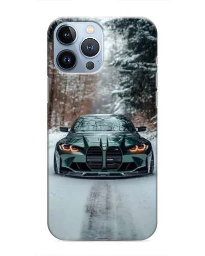 Чехол для iPhone 13 Pro с картинкой «BMW в зимнем лесу» Чехол для iPhone 13 Pro с картинкой «BMW в зимнем лесу»