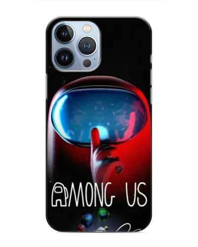 Чехол для iPhone 13 Pro с картинкой «Красный импостер — макро» Чехол для iPhone 13 Pro с картинкой «Красный импостер — макро»