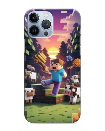 Чехол для iPhone 13 Pro с картинкой «Стив на ферме» Чехол для iPhone 13 Pro с картинкой «Стив на ферме»