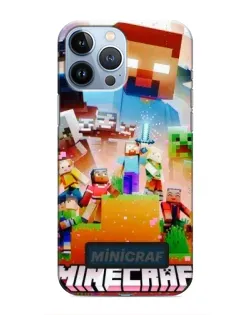 Чехол для iPhone 13 Pro с картинкой «Minecraft герои игры»
