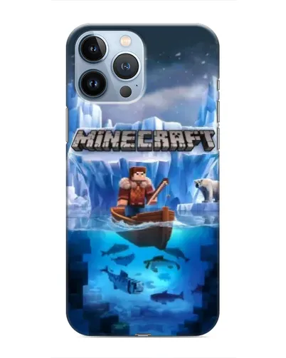 Чехол для iPhone 13 Pro с картинкой «Minecraft ледяной мир» Чехол для iPhone 13 Pro с картинкой «Minecraft ледяной мир»