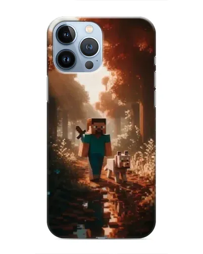 Чехол для iPhone 13 Pro с картинкой «Стив в лесу» Чехол для iPhone 13 Pro с картинкой «Стив в лесу»