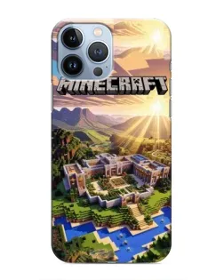 Чехол для iPhone 13 Pro с картинкой «Minecraft панорама»