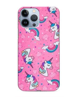 Чехол для iPhone 13 Pro с картинкой «Unicorn паттерн розовый» Чехол для iPhone 13 Pro с картинкой «Unicorn паттерн розовый»