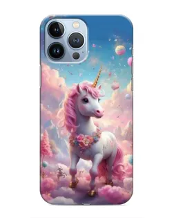 Чехол для iPhone 13 Pro с картинкой «Единорог среди облаков»