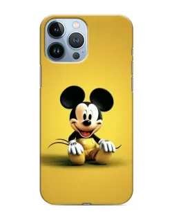 Чехол для iPhone 13 Pro с картинкой «Микки на желтом»