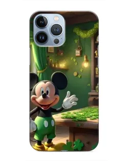 Чехол для iPhone 13 Pro с картинкой «Микки в мастерской»