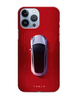 Чехол для iPhone 13 Pro с картинкой «Tesla Top View»