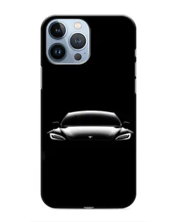 Чехол для iPhone 13 Pro с картинкой «Фары Tesla Night»