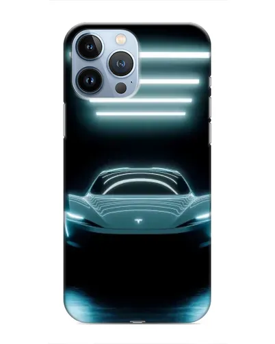 Чехол для iPhone 13 Pro с картинкой «Tesla в неоне» Чехол для iPhone 13 Pro с картинкой «Tesla в неоне»