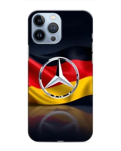 Чехол для iPhone 13 Pro с картинкой «Mercedes — флаг Германии» Чехол для iPhone 13 Pro с картинкой «Mercedes — флаг Германии»