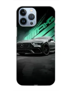 Чехол для iPhone 13 Pro с картинкой «Темный Mercedes AMG»
